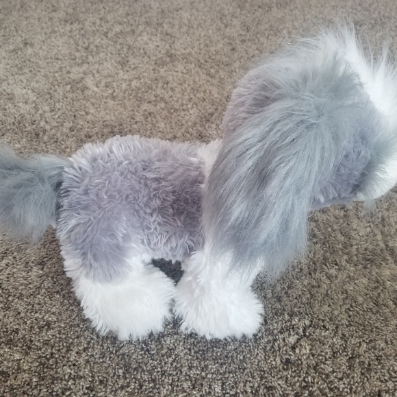 Build a Bear Plush Dog Gray White - Picture 6 of 6